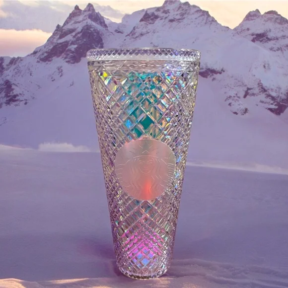 Starbucks Holiday 2022 Limited White Iridescent Jewel 24 oz - Picture 1 of 10